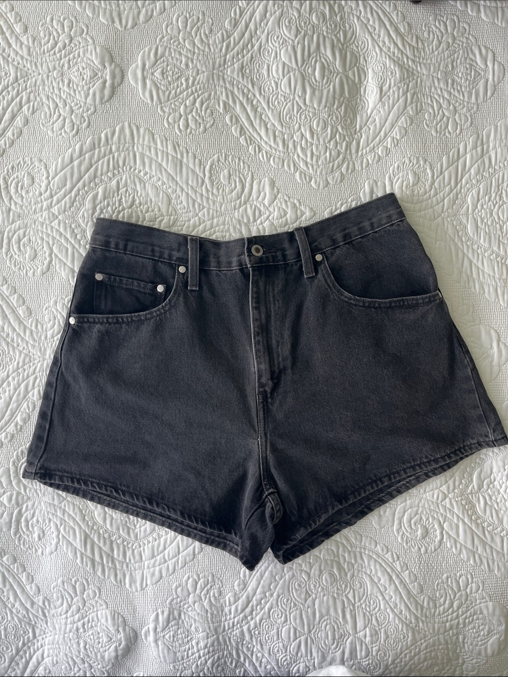 Levi’s Black High-Rise Denim Shorts